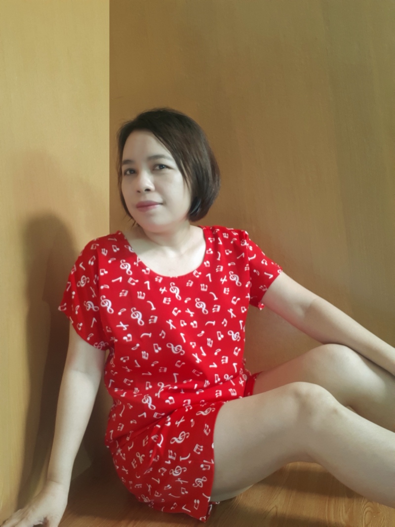 Đồ bộ mango ngắn tay đỏ họa tiết nốt nhạc M001
